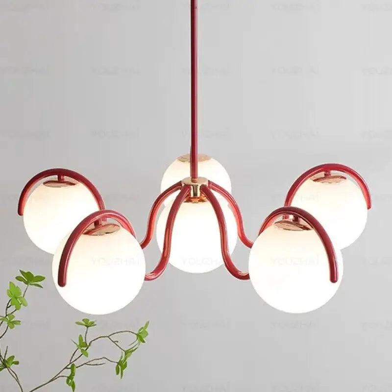 Cream Wind Magic Bean French Living Room Pendant Light Simple Bedroom Dining Room Children’s Room Study Nordic Light