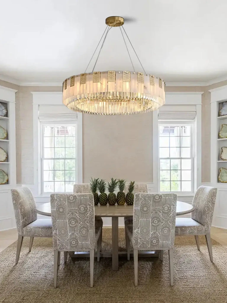 Deyidn luxe or suspension ronde verre plafond lustre pour villa salle à manger chambre décorative moderne intérieur lumière
