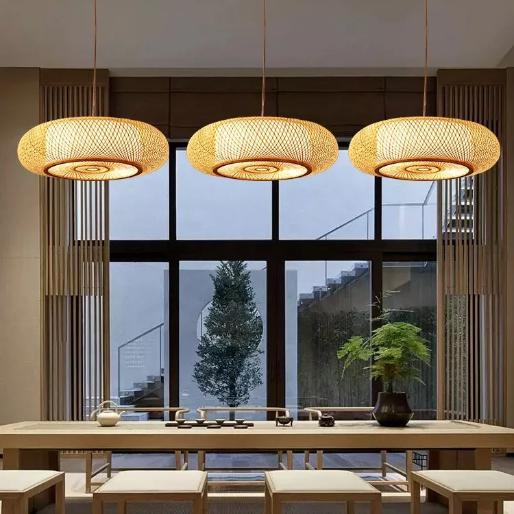 Suspension Rotin Tressé Design Grand Format Élégant

