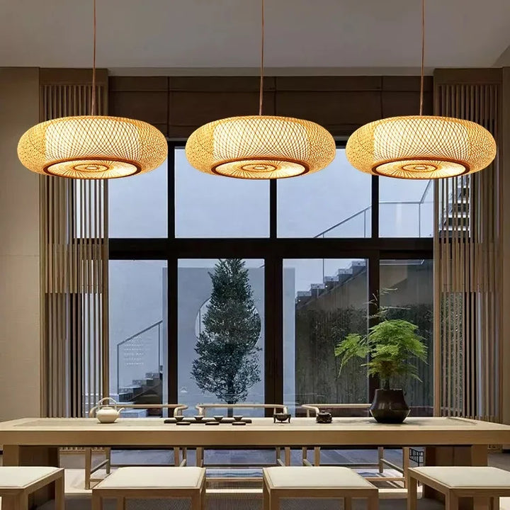 Suspension Rotin Tressé Design Grand Format Élégant

