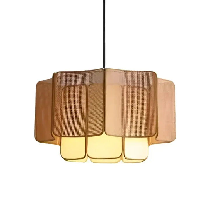 Suspension Rotin Tressé Design Naturel Style Bohème Élégant