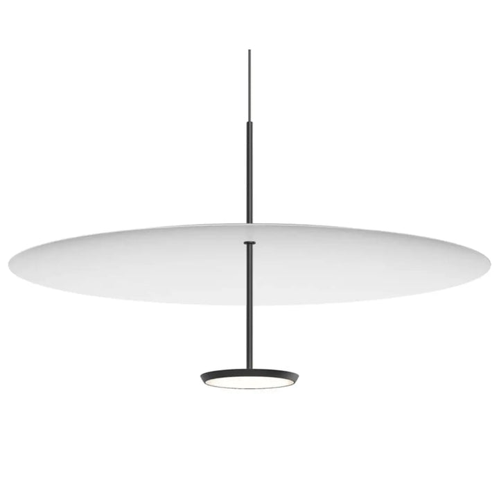 Suspension Sky Dome, abat-jour blanc et corps noir mat, 81 cm