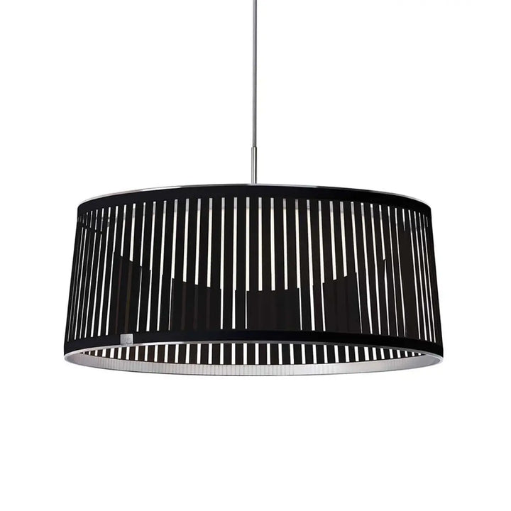 Suspension Solis Drum noire, 61 cm de diamètre