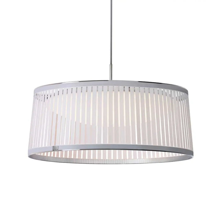 Suspension Solis Drum blanche, 61 cm de diamètre
