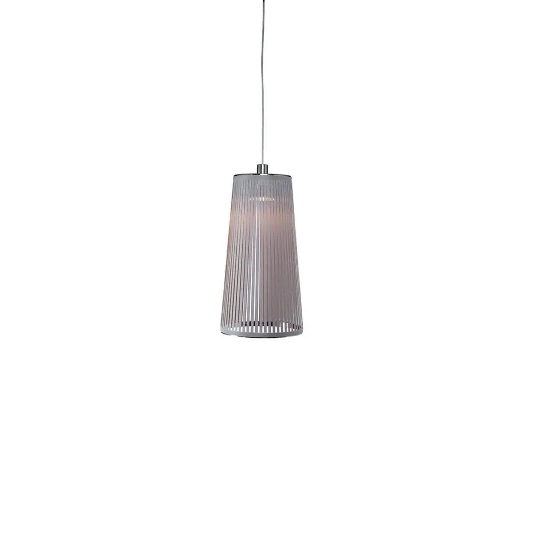 Suspension Solis en tissu argent, hauteur 61 cm