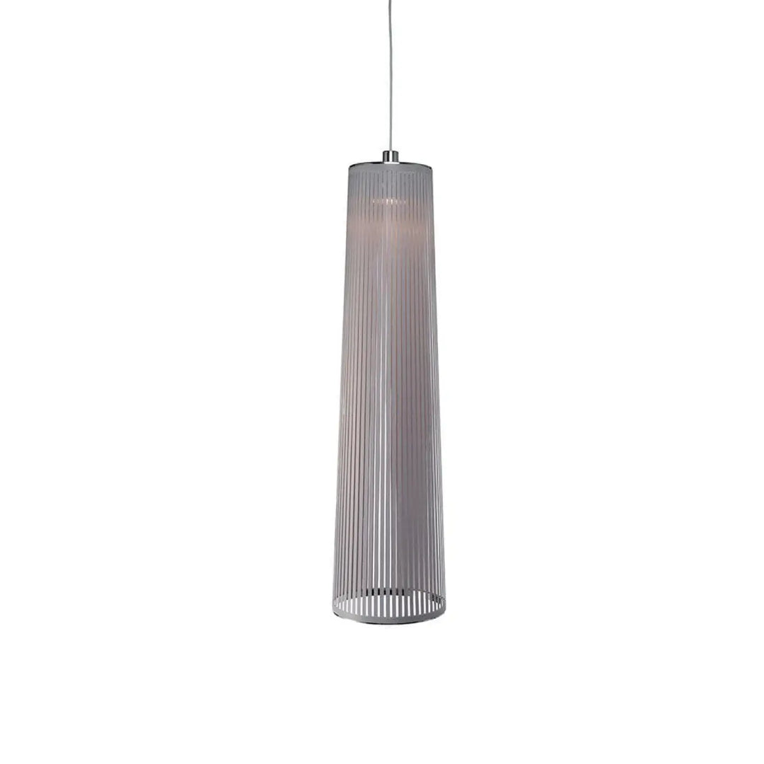 Suspension Solis en tissu argent, hauteur 122 cm