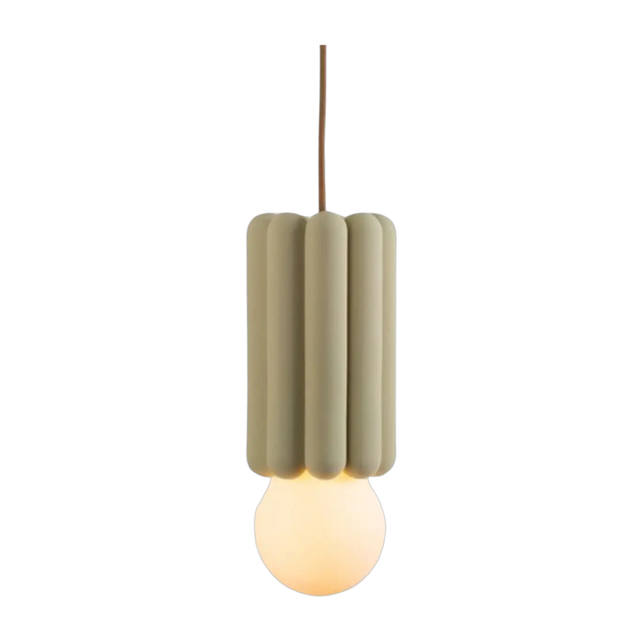 Suspension Stucco No. 3 en céramique vert pistache #couleur_vert