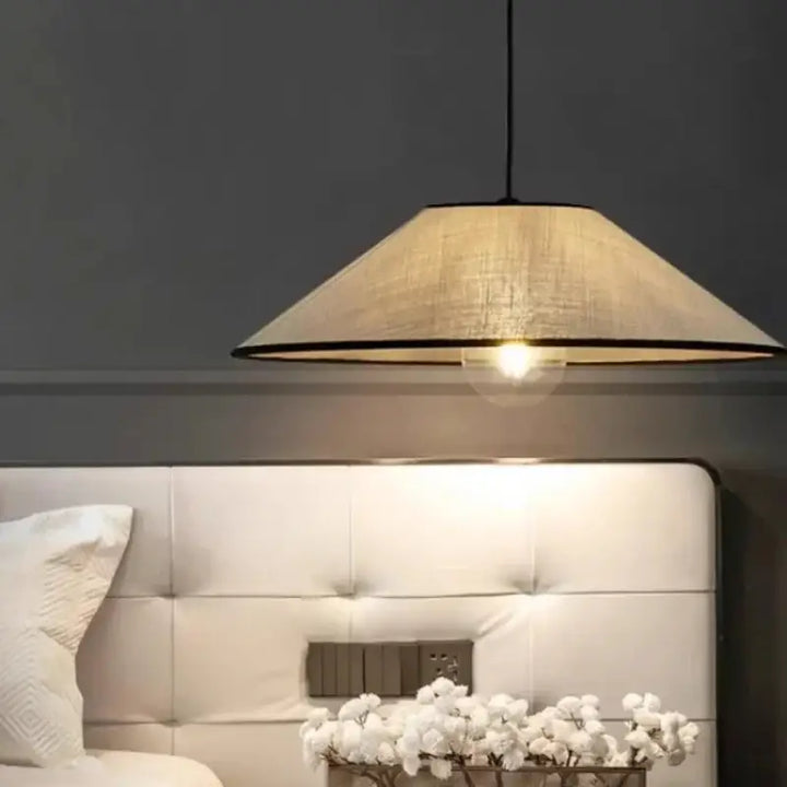 Suspension Tamisée En Lin Beige Pour Salon Ou Chambre

