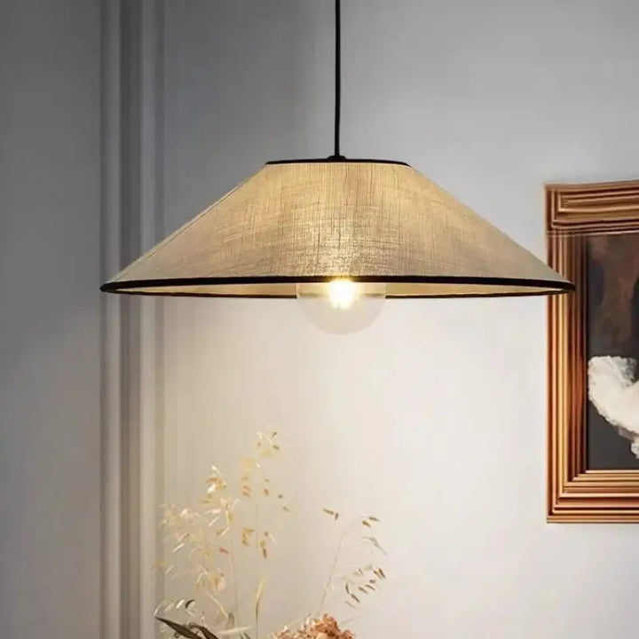 Suspension Tamisée En Lin Beige Pour Salon Ou Chambre

