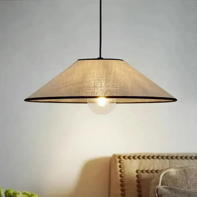 Suspension Tamisée En Lin Beige Pour Salon Ou Chambre

