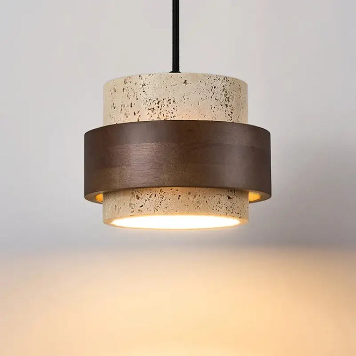 Suspension Travertin Et Bois Moderne Pour Ambiance Zen

