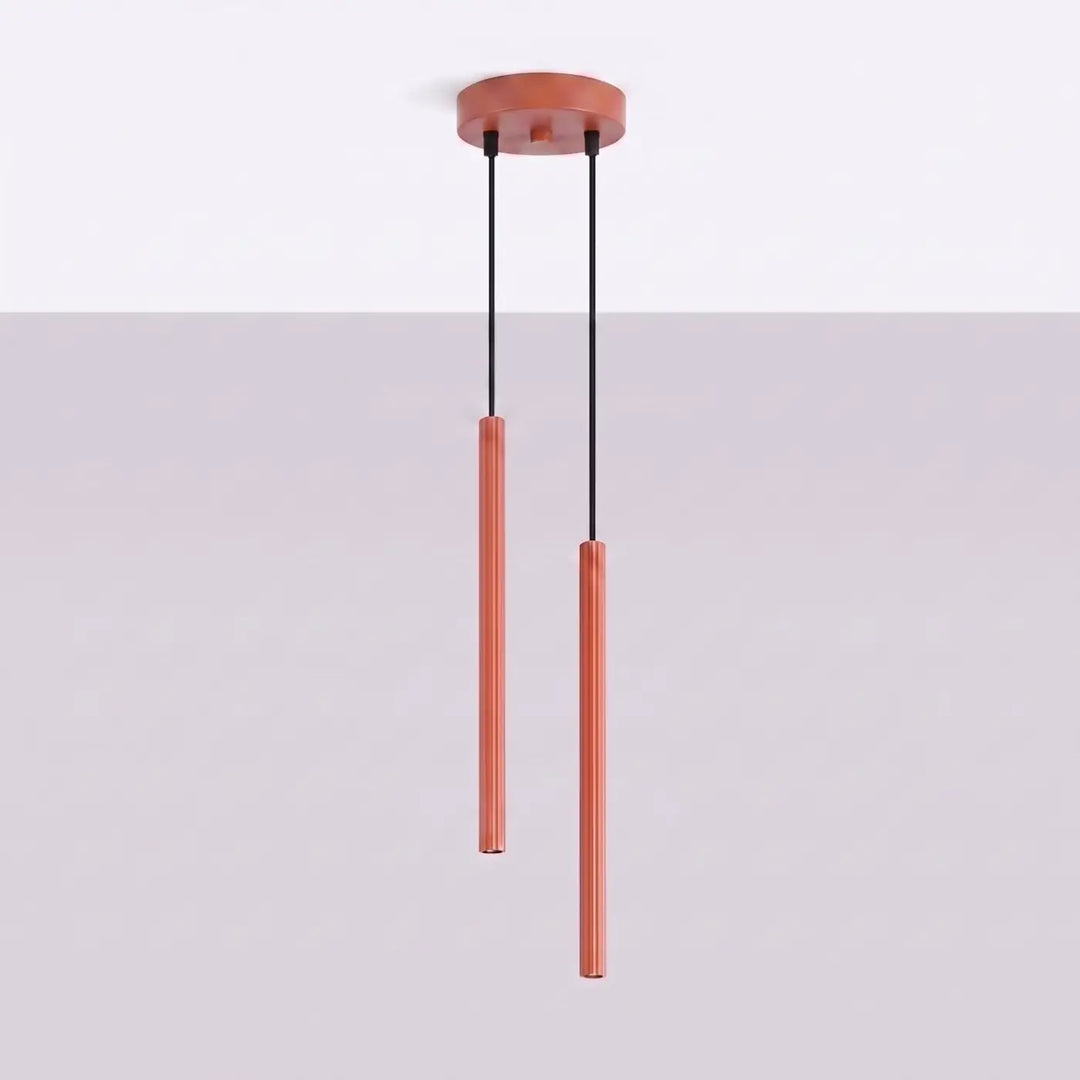 Suspension Arche ocre rouge à tube fin, éteinte