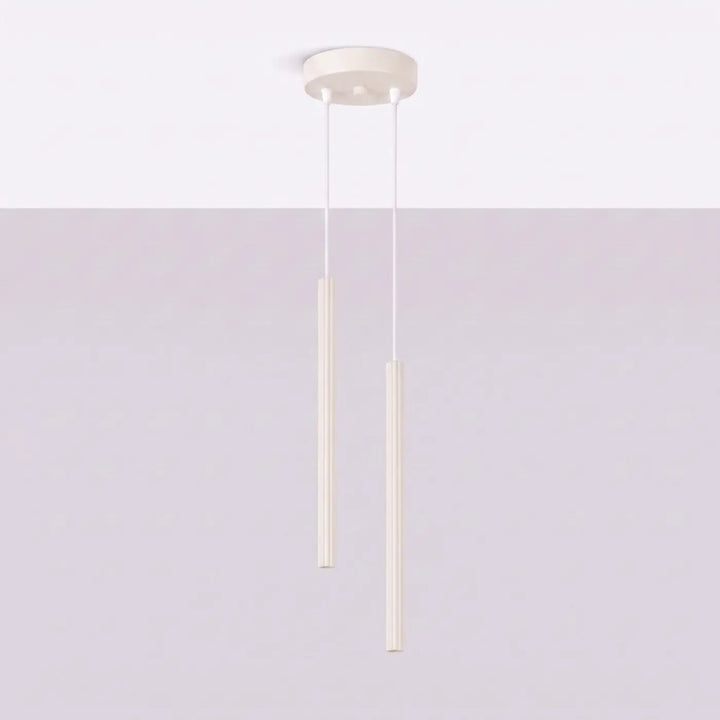 Suspension Arche beige à tube fin, éteinte