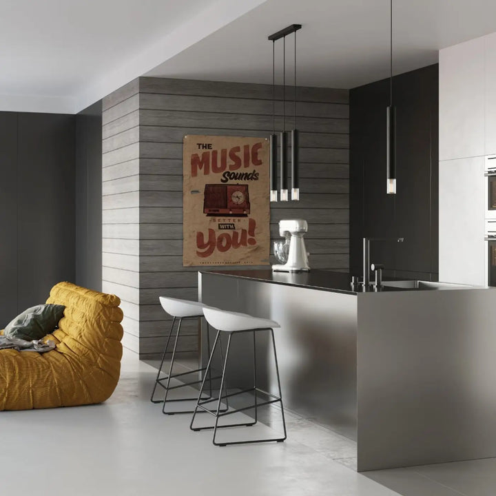 Suspension Luminaire noir dans un intérieur contemporain