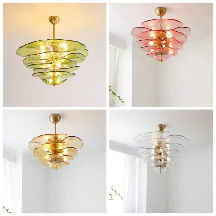 Suspension En Verre Coloré Style Élégant Pour Salle À Manger Chic