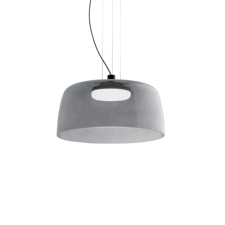 Suspension Levels 1 à abat-jour en verre fumé #couleur_gris