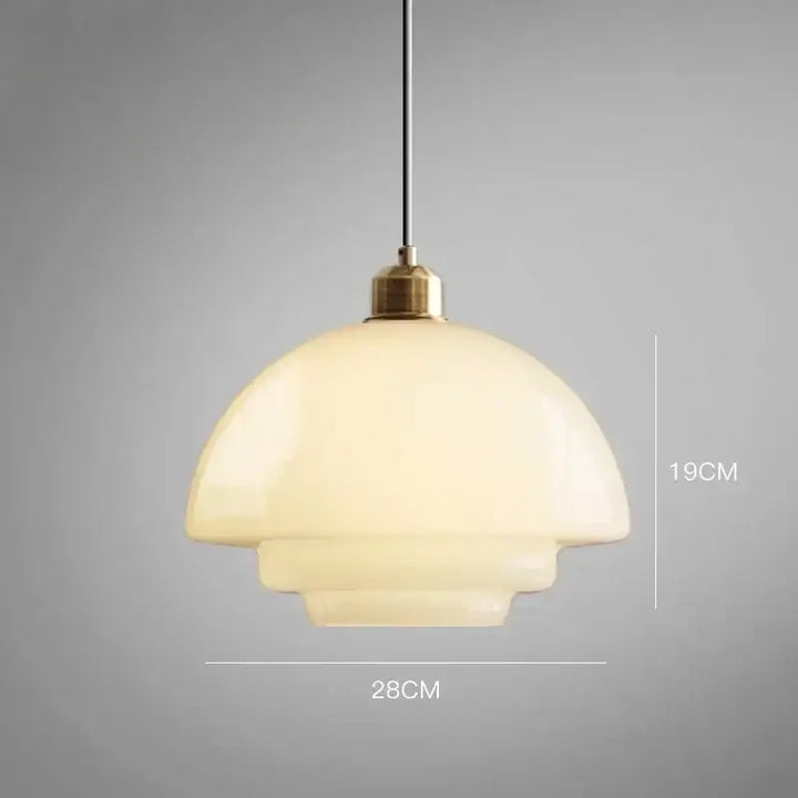 Suspension Verre Opalin Style Scandinave À Étages Rétro