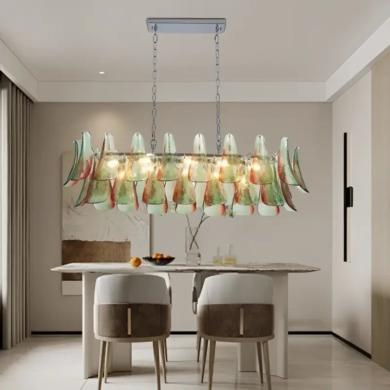 Suspension en verre soufflé coloré style moderne élégant