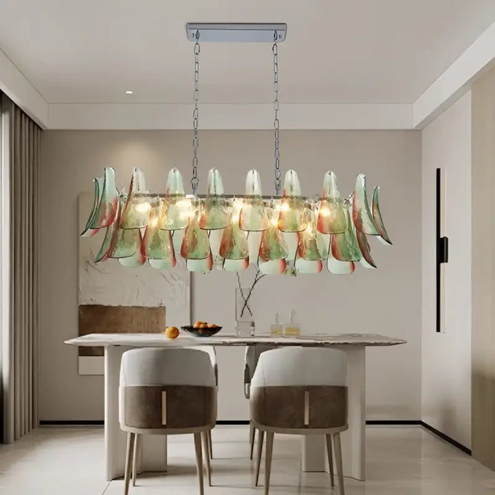 Suspension en verre soufflé coloré style moderne élégant
