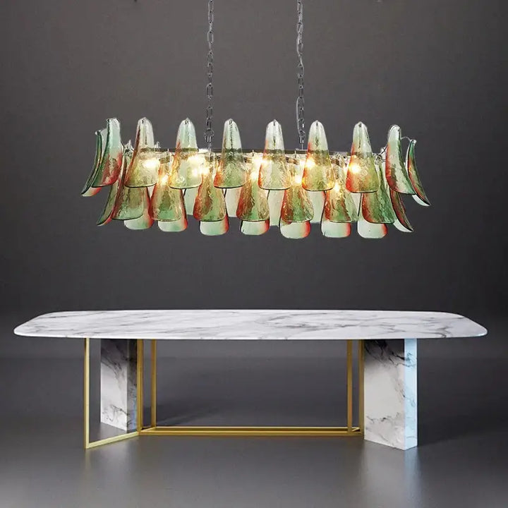 Suspension en verre soufflé coloré style moderne élégant
