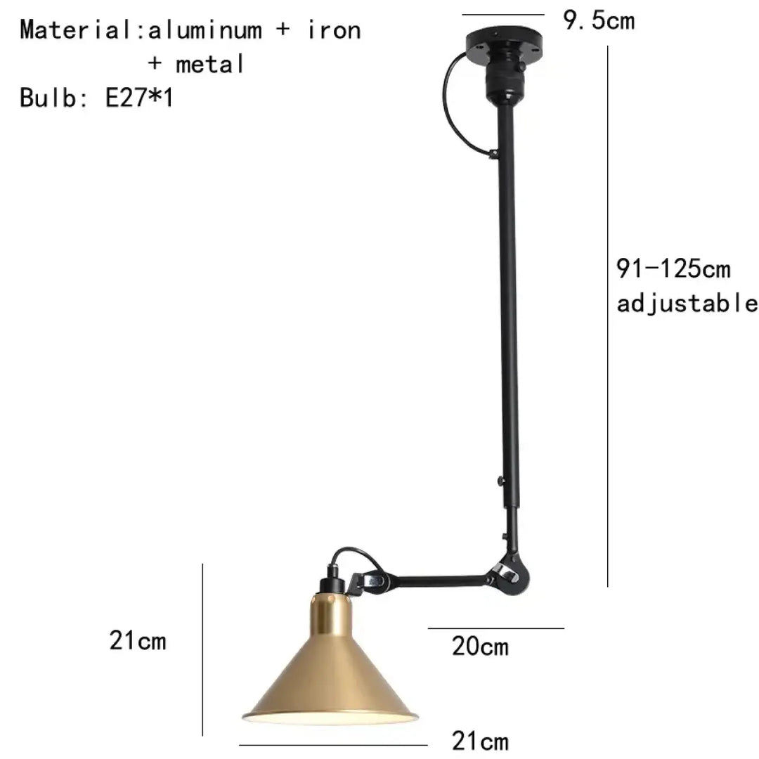 Suspension vintage en céramique et détail cuivre style rétro