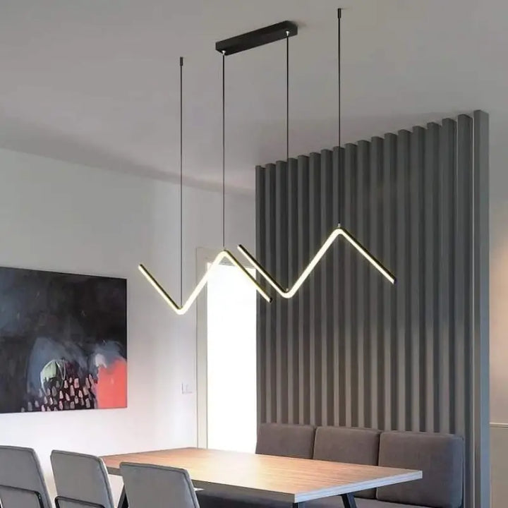 Suspension Zig Zag En Acrylique Au Design Moderne