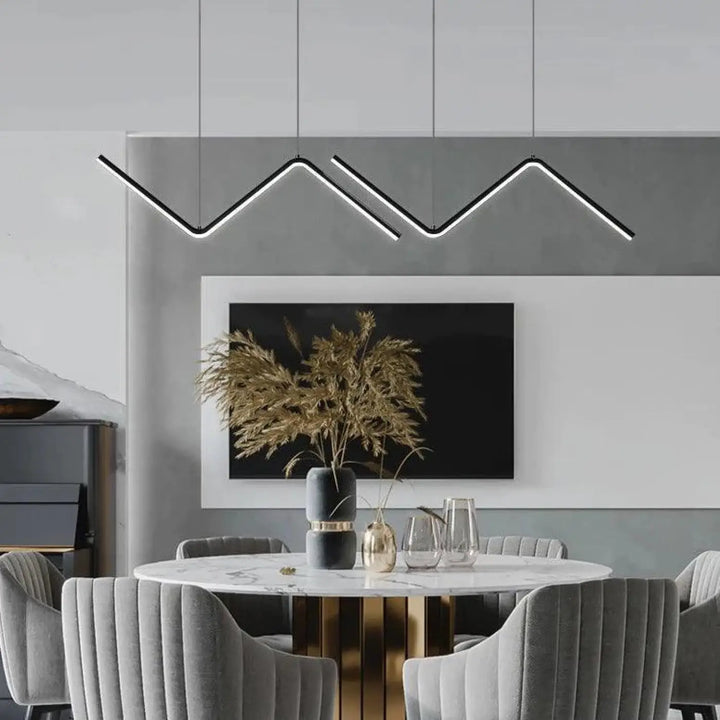 Suspension Zig Zag En Acrylique Au Design Moderne