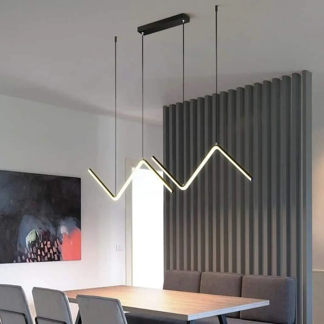 Suspension Zig Zag En Acrylique Au Design Moderne