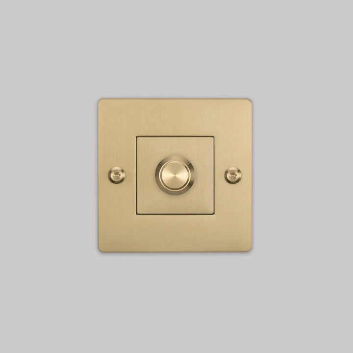 Variateur Dimmer à gravure alignée en laiton sans logo #couleur_dor