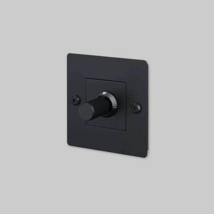 Variateur Dimmer à gravure alignée noir sans logo #couleur_noir