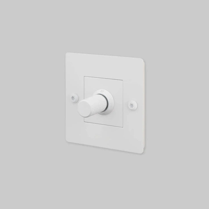 Variateur Dimmer à gravure alignée blanc sans logo #couleur_blanc