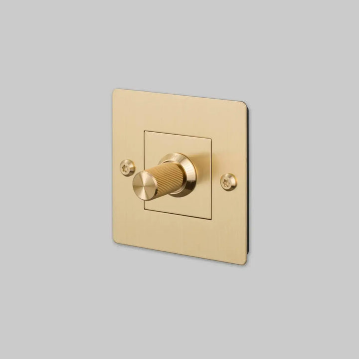 Variateur Dimmer à gravure alignée en laiton sans logo #couleur_dor