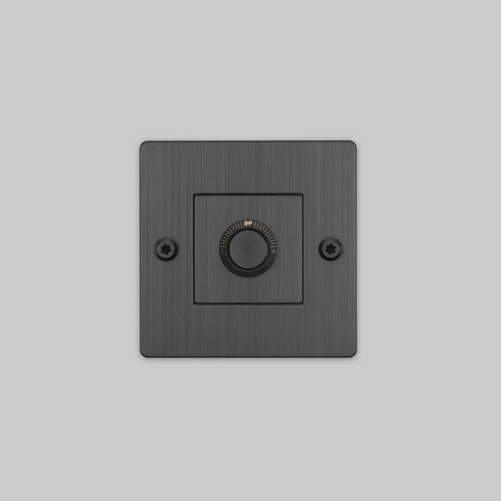 Variateur Dimmer à gravure alignée bronze fumé sans logo #couleur_gris