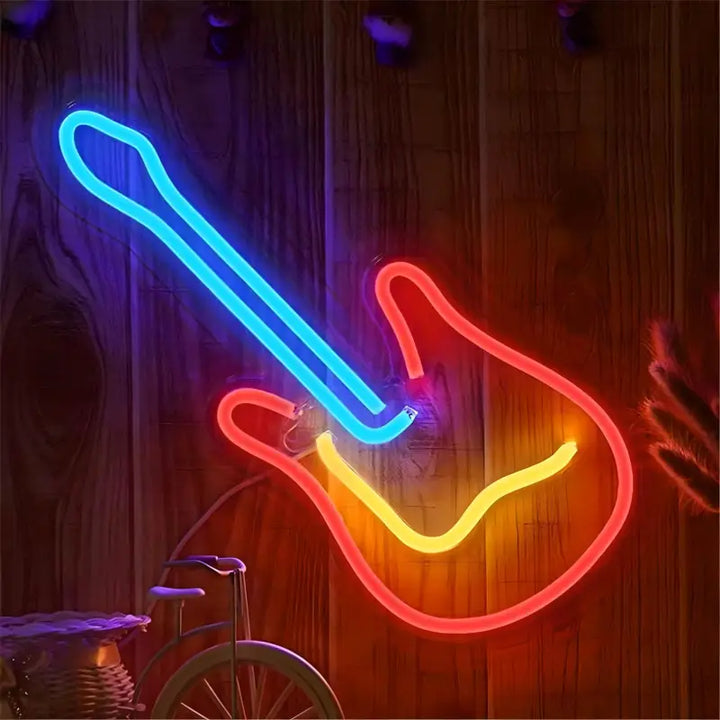 Guitar Neon Night Light | Adult and Children Night Lights