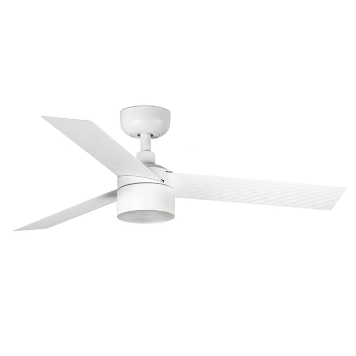 Ventilateur de plafond Cruiser 106 cm blanc avec lumière LED en verre de Faro Barcelona