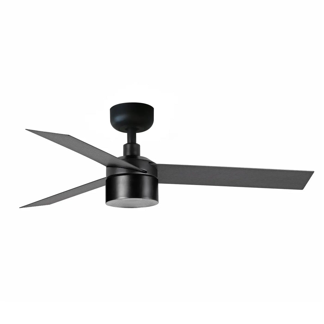 Ventilateur de plafond Cruiser 106 cm noir avec lumière LED en verre de Faro Barcelona